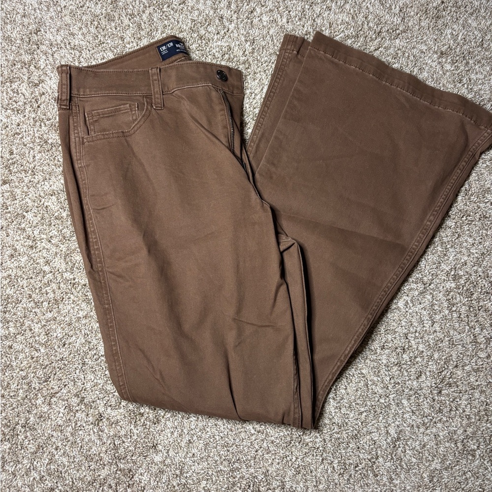 Hollister Women's Brown High Rise Vintage Flare Jeans